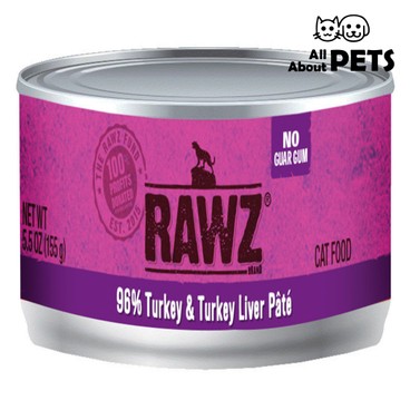 RAWZ - 96% Turkey & Turkey Liver Pate Recipe Cat Canned 155g - PC