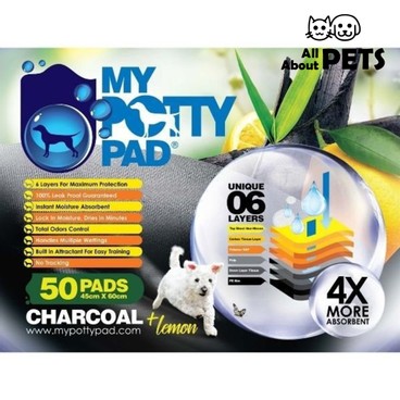 My Potty Pad - Pet Pad Charcoal X Lemon Medium 50pcs (45X60cm) - PC