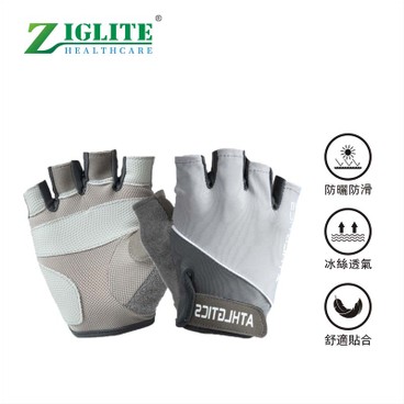 Ziglite - Adult outdoor sports silicone anti slip half finger gloves size M (KAP) - PC