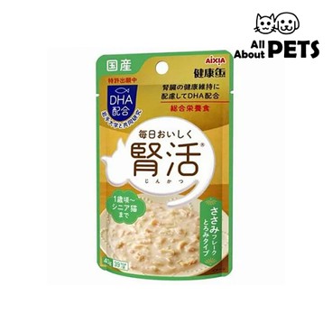 愛喜雅 AIXIA - Chicken Minced Kidney Care Kenko Pouch Cat Wet Food 40G - PC