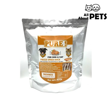 PURE - Pure! 100% Freeze Dried Duck (Wholes) For Dog & Cat 800G (100gx8) - PC