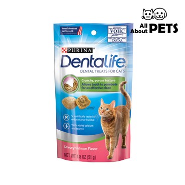 PURINA - Dentalifedental Treats Savory Salmon Flavor Cat Snacks 51G (1.8oz) - PC