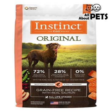 INSTINCT - Original Grain-Free Recipe With Real Salmon Dog Dry Food 20lb - PC