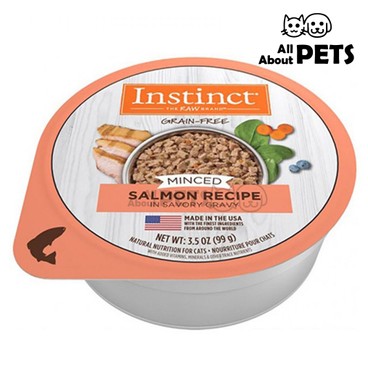 INSTINCT - Minced Cups - Grain Free Salmon Recipe In Savory Gravy Cat Snacks 99G - PC