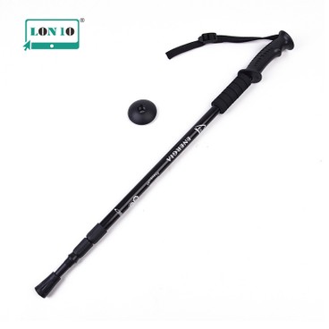 LON10 - Aluminum alloy four section shock mount stick - straight handle black (DAD) - PC