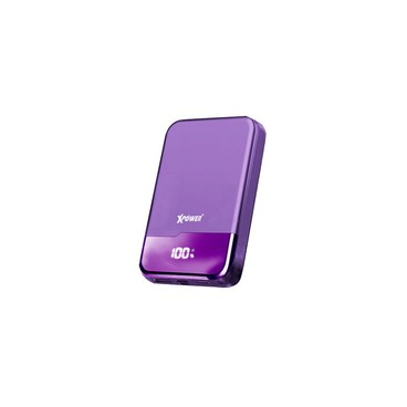 XPower - (紫色)XPower M5E 5000mAh 鋁合金超迷你PD3.0磁吸無線外置充電器 - PC