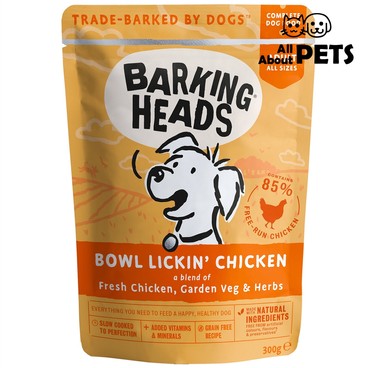 BARKING HEADS - 無穀物放養雞田園蔬菜香草成犬主食濕包 300克 - PC