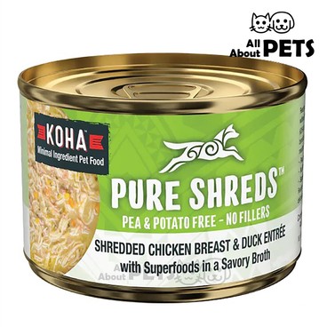 KOHA - Dog Can - Shredded Chicken & Duck Breast Entrée With Superfoods In A Savory Broth For Dogs 156g - PC