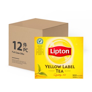 LIPTON - YELLOW LABEL TEABAGS - CASE - 2GX100X12