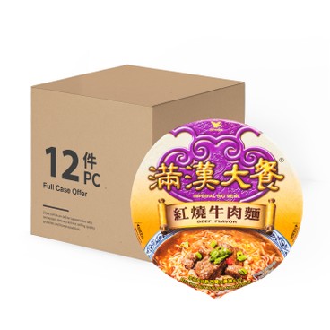 統一 滿漢大餐-紅燒牛肉麵-原箱 187GX12