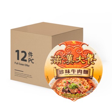 統一 - 滿漢大餐 - 珍味牛肉麵 - 原箱 - 192GX12