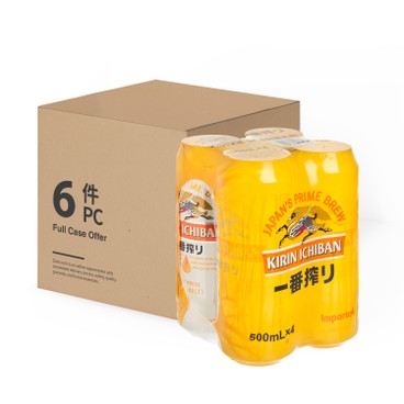 麒麟一番搾 - 啤酒 (巨罐裝)-原箱 - 500MLX4X6