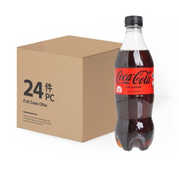 可口可樂 - 無糖汽水 -原箱 (新舊包裝隨機) - 500MLX24