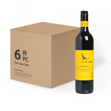 WOLF BLASS(PARALLEL IMPORT) - RED WINE - YELLOW LABEL CABERNET SAUVIGNON - CASE OFFER - 750MLX6