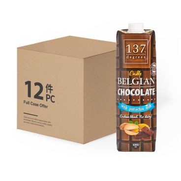137 DEGREES - 開心果奶-雙重比利時朱古力味-原箱 - 1LX12
