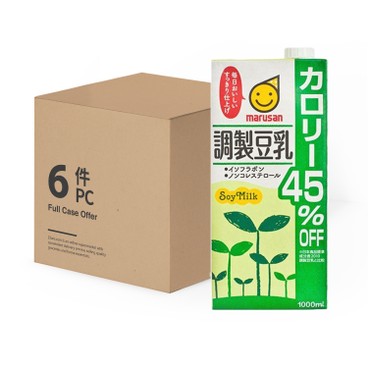 丸山 - 減45%卡路里調製豆乳-原箱 - 1LX6