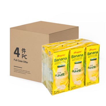 BINGGRAE - 香蕉味牛奶 - 原箱 - 200MLX6X4