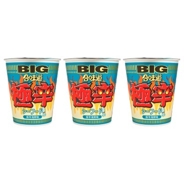 NISSIN - BIG CUP NOODLE-EXTRA SPICY SEAFOOD - 100GX3