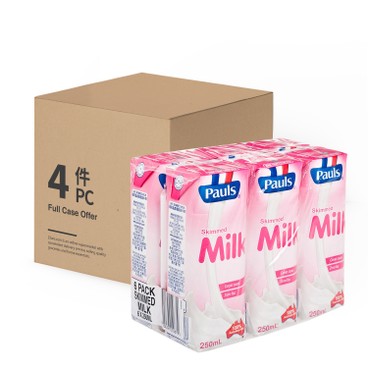 PAULS - SKIM MILK - CASE OFFER - 250MLX6X4