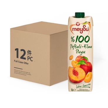 MEYSU - 100% PEACH-APPLE JUICE-CASE OFFER - 1LX12