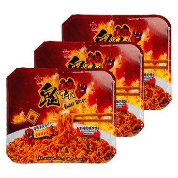 DOLL - FRIED NOODLE-RED SPICY PORK FLAVOR - 114GX3