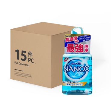 獅王(平行進口) - (平行進口)納米樂NANOX超滲透濃縮洗衣液-日本新版-原箱 - 400GX15