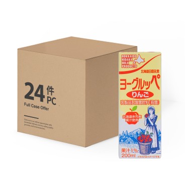日高乳業 蘋果乳酸菌飲料-原箱 200MLX24