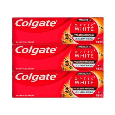 COLGATE - OPTIC WHITE-VOLCANIC TOOTHPASTE-3PC - 100GX3