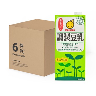 丸山 調製豆乳 - 原箱 1LX6