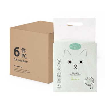 Cat Daily - TOFU CAT LITTER - GREEN TEA - FULL CASE - 7LX6