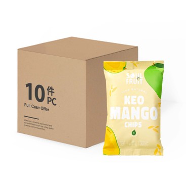 Soul Fruit - 100% NATURAL KEO MANGO CHIPS - CASE OFFER - 20G X 10'S