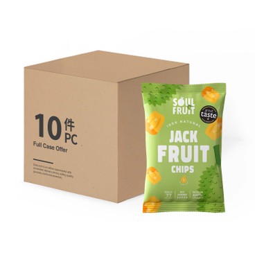 Soul Fruit - 100% NATURAL JACK FRUIT CHIPS - CASE OFFER - 20G X 10'S