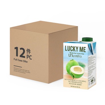 LUCKY ME - 100% PURE COCONUT WATER - CASE OFFER - 500MLX12