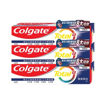 COLGATE - TOTAL-PROFESSIONAL WHITE TOOTHPASTE - 150G X3