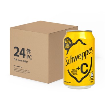 Schweppes - +C LEMON SODA - CASE - 330MLX24