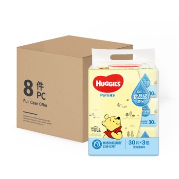 HUGGIES - PURE WATER BABY WIPES-CASE OFFER - 30'SX3X8