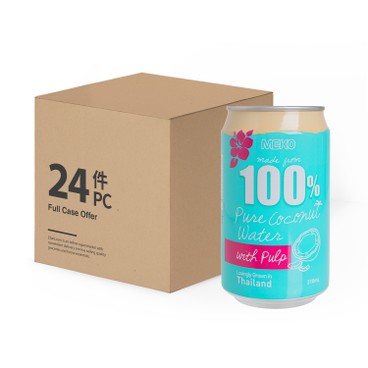 MEKO - 100% PURE COCONUT WATER WITH PULP - CASE - 310MLX24