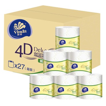 維達 - 4D DELUXE 4層立體壓花衛生紙-親膚抑菌 (原箱單卷裝) - 27'S