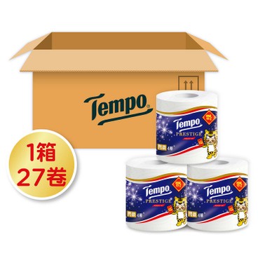 TEMPO - 閃鑽四層純白無香衛生紙單卷裝-TEMPO X KEIGO 2022新年限量版-原箱 - 27'S