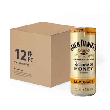 JACK DANIEL'S - 威士忌蜜糖檸檬 (罐裝) - 原箱 - 250MLX12