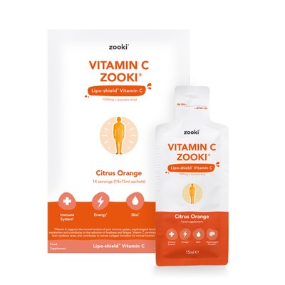 Zooki | Vitamin C Zooki (1000mg) #Citrus Orange 14 sachets x15ml | 士多 Ztore