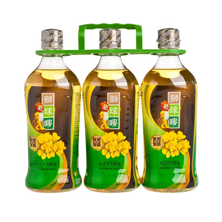 LION & GLOBE - PURE CANOLA OIL - 900MLX3