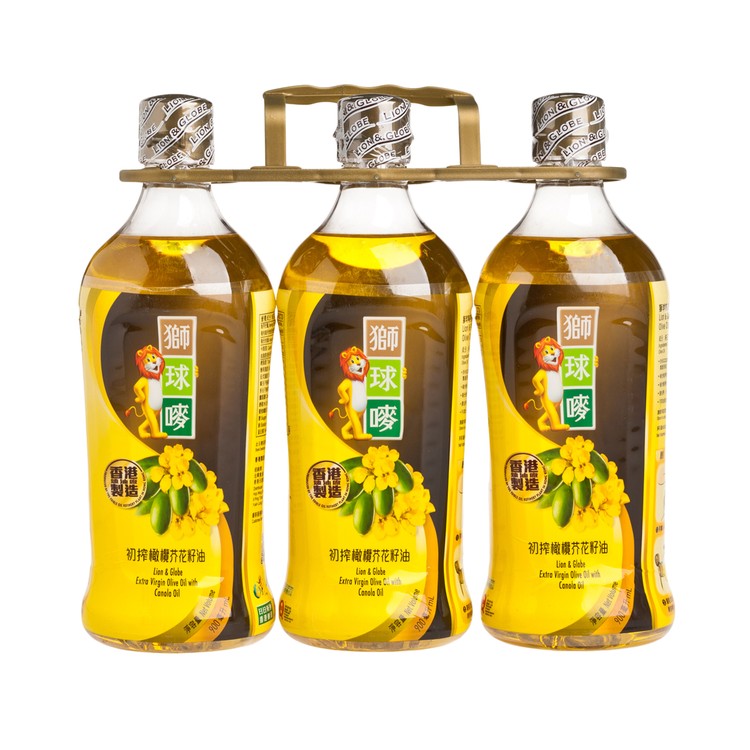 獅球嘜 - 初榨橄欖芥花籽油 - 900MLX3