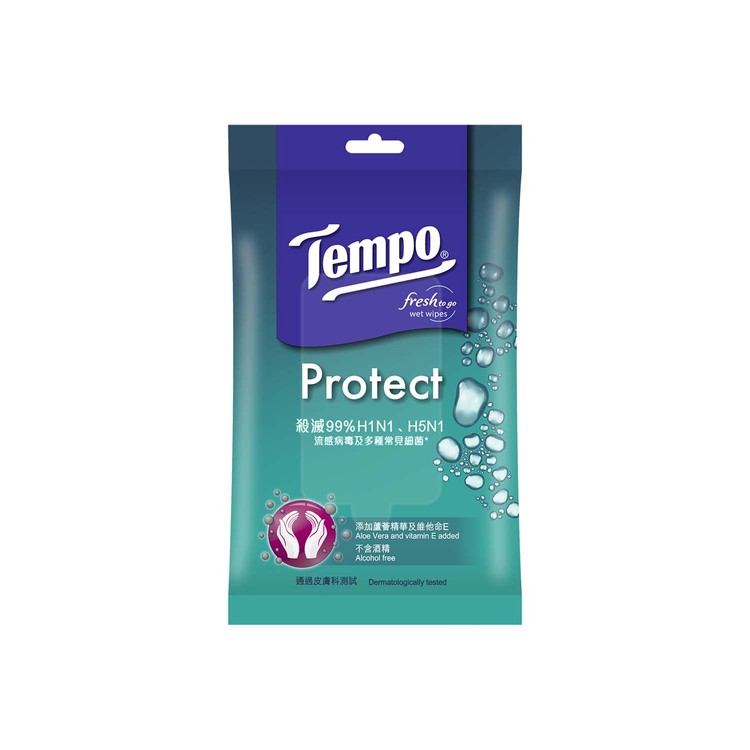 TEMPO - 抗菌倍護濕紙巾 - 10'S