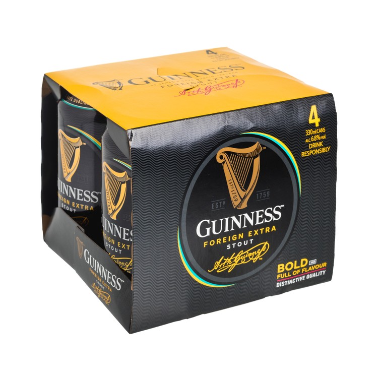 GUINNESS - STOUT BEER (CANS) - 330MLX4