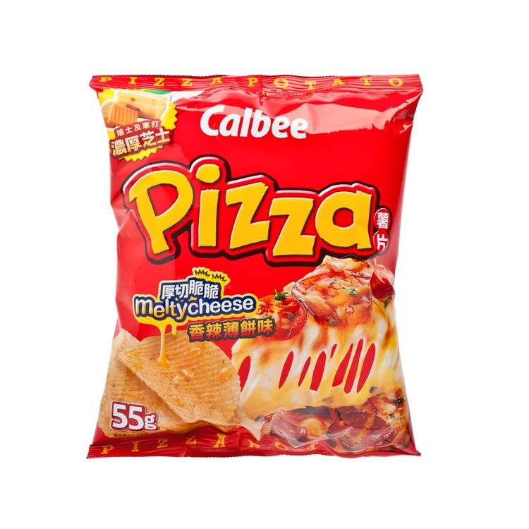 CALBEE - POTATO CHIPS-SPICY PIZZA FLAVOUR - 55G