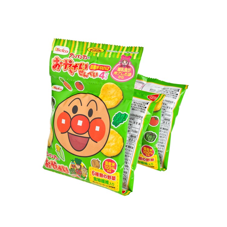 栗山 - 麵包超人 蔬菜仙貝 (4連包) - 40G