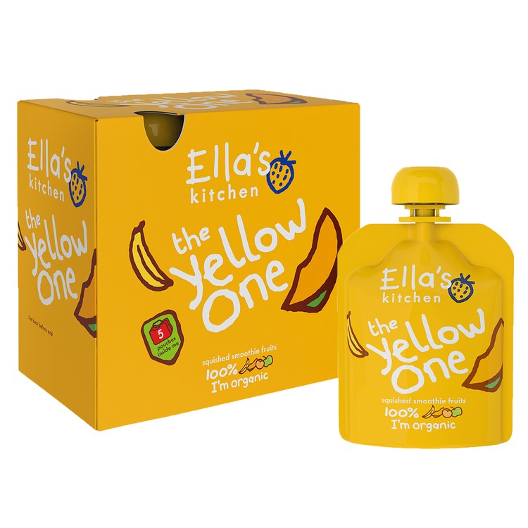 ELLA'S KITCHEN - THE YELLOW ONE MULTI SMOOTHIE FRUIT PACKS - 90GX5