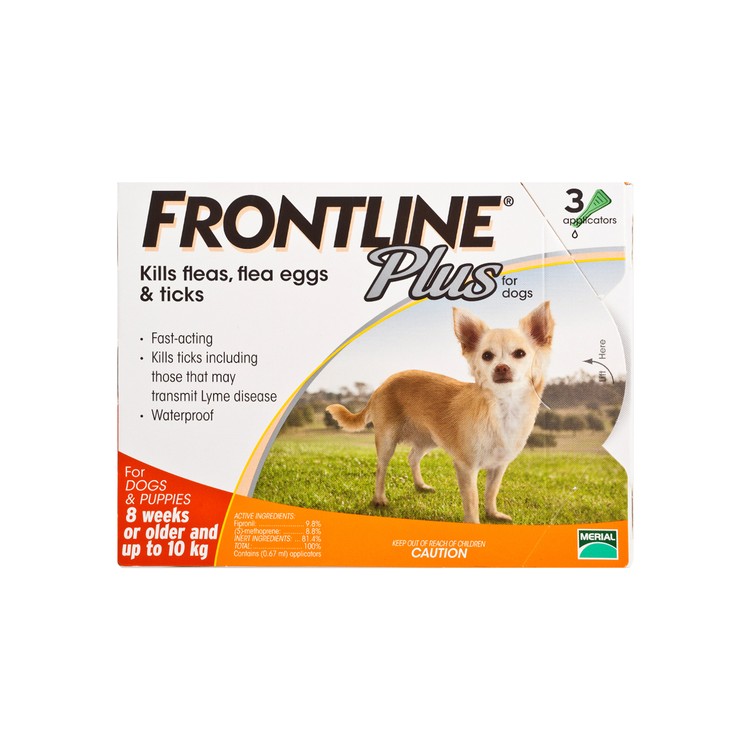 FRONTLINE - (狗用)PLUS除蚤滴頸-小型犬 - 3'S