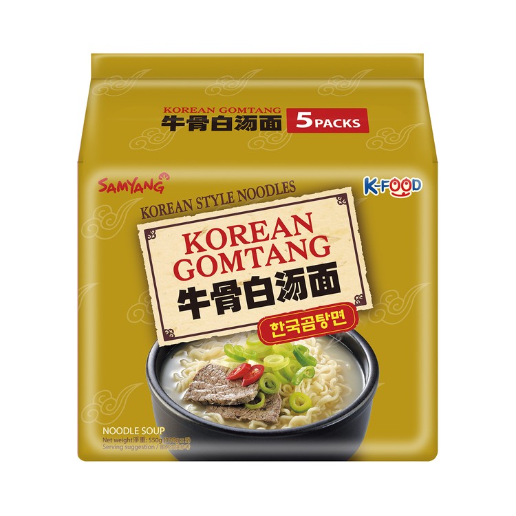 三養  - 拉麵 - 牛骨白湯  [韓國製造] - 110GX5
